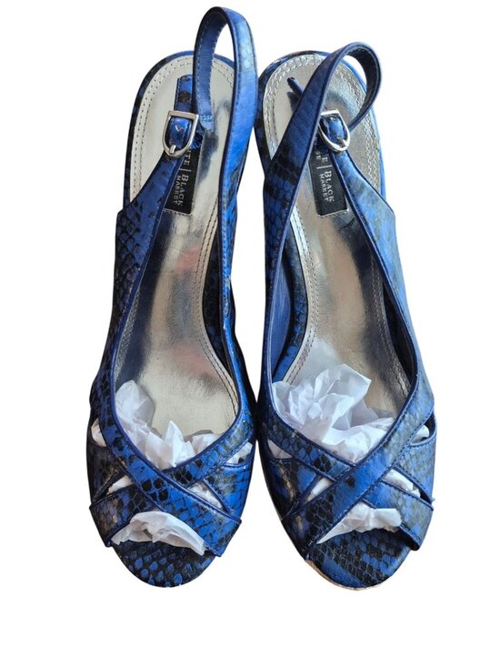 White House Black Market Shoes - White House Black Market Faux Snakeskin Wedge Sandals 9.5M